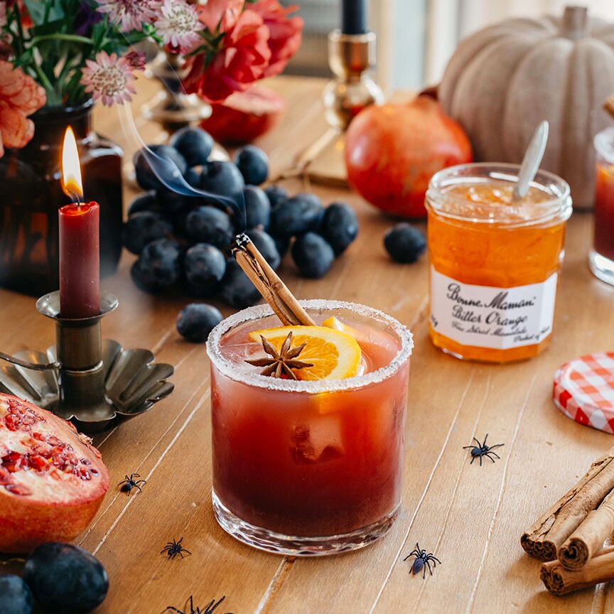 Halloween Mocktail with Bonne Maman Orange Jam