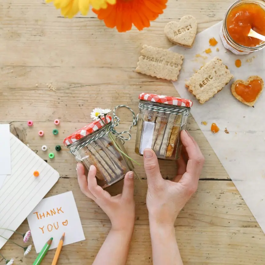 Merci を伝えるビスケット