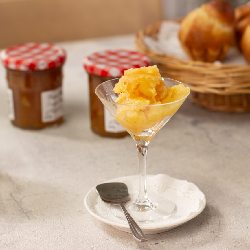 Orange marmalade sorbet