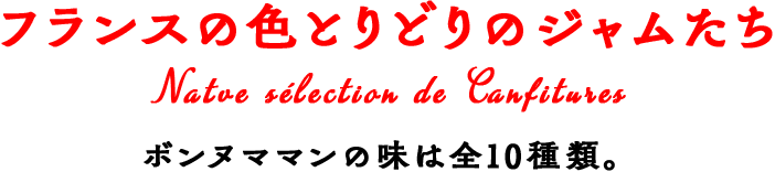 フランスの色とりどりのジャムたち